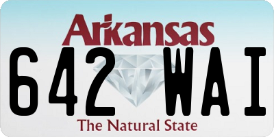 AR license plate 642WAI
