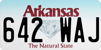 AR license plate 642WAJ