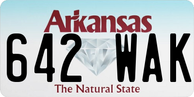 AR license plate 642WAK
