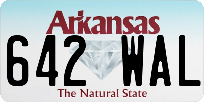 AR license plate 642WAL