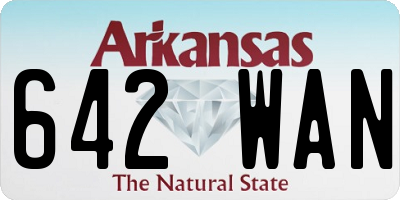 AR license plate 642WAN