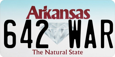 AR license plate 642WAR