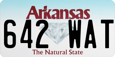 AR license plate 642WAT