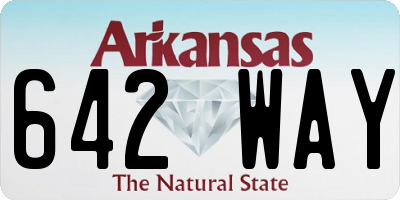 AR license plate 642WAY