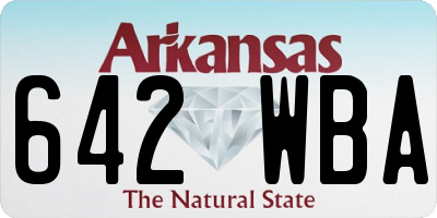 AR license plate 642WBA