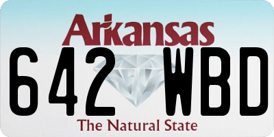 AR license plate 642WBD