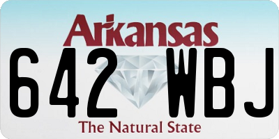AR license plate 642WBJ