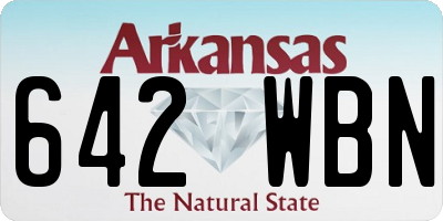 AR license plate 642WBN