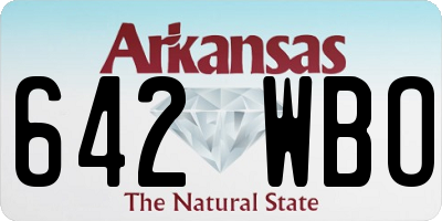 AR license plate 642WBO