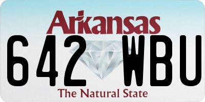 AR license plate 642WBU