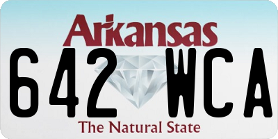 AR license plate 642WCA