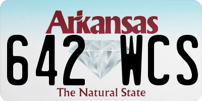 AR license plate 642WCS