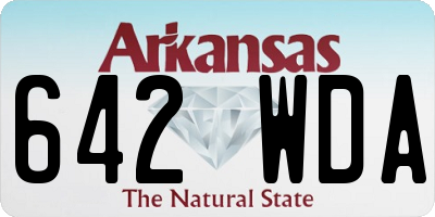 AR license plate 642WDA