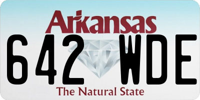 AR license plate 642WDE
