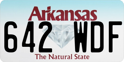 AR license plate 642WDF