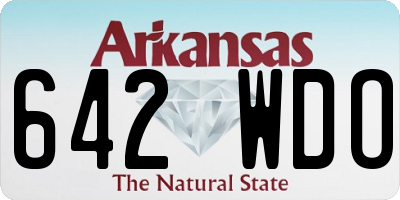 AR license plate 642WDO