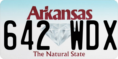 AR license plate 642WDX