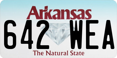 AR license plate 642WEA