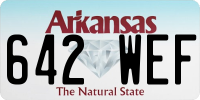 AR license plate 642WEF