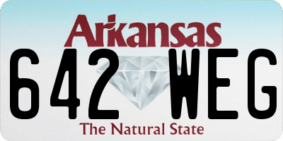 AR license plate 642WEG