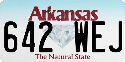 AR license plate 642WEJ