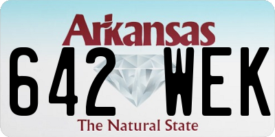AR license plate 642WEK