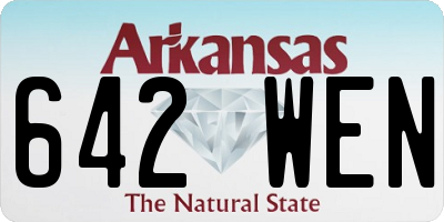 AR license plate 642WEN