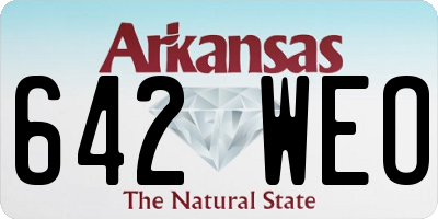 AR license plate 642WEO