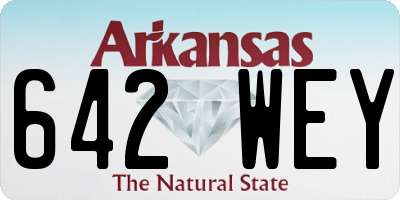 AR license plate 642WEY