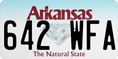 AR license plate 642WFA