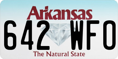 AR license plate 642WFO