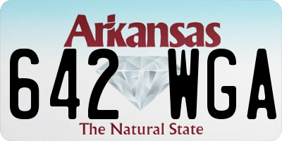 AR license plate 642WGA