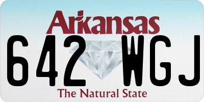 AR license plate 642WGJ