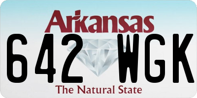 AR license plate 642WGK