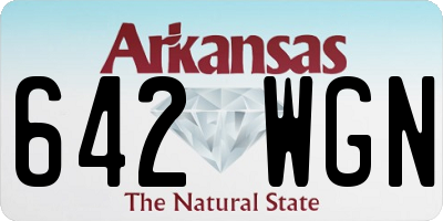 AR license plate 642WGN
