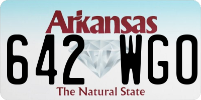 AR license plate 642WGO