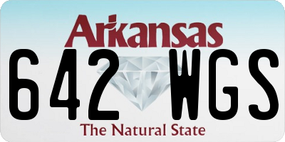 AR license plate 642WGS