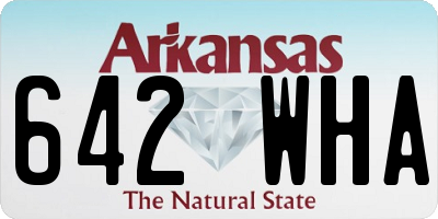 AR license plate 642WHA