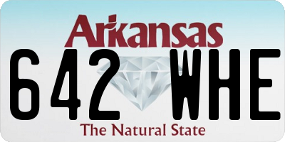 AR license plate 642WHE
