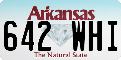 AR license plate 642WHI