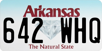 AR license plate 642WHQ