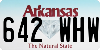AR license plate 642WHW