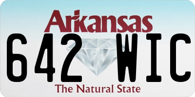 AR license plate 642WIC