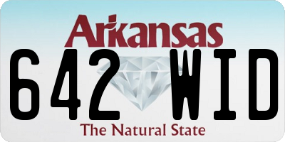 AR license plate 642WID
