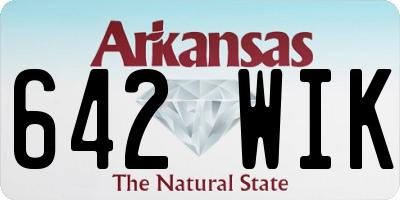 AR license plate 642WIK