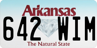 AR license plate 642WIM