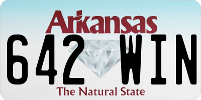 AR license plate 642WIN