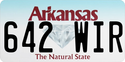 AR license plate 642WIR