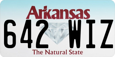 AR license plate 642WIZ