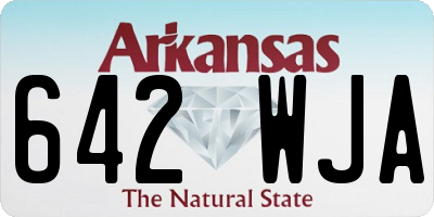 AR license plate 642WJA